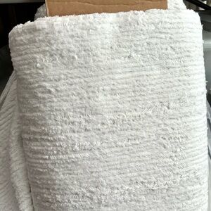 Soft White Plush Chenille UNCUT Fabric